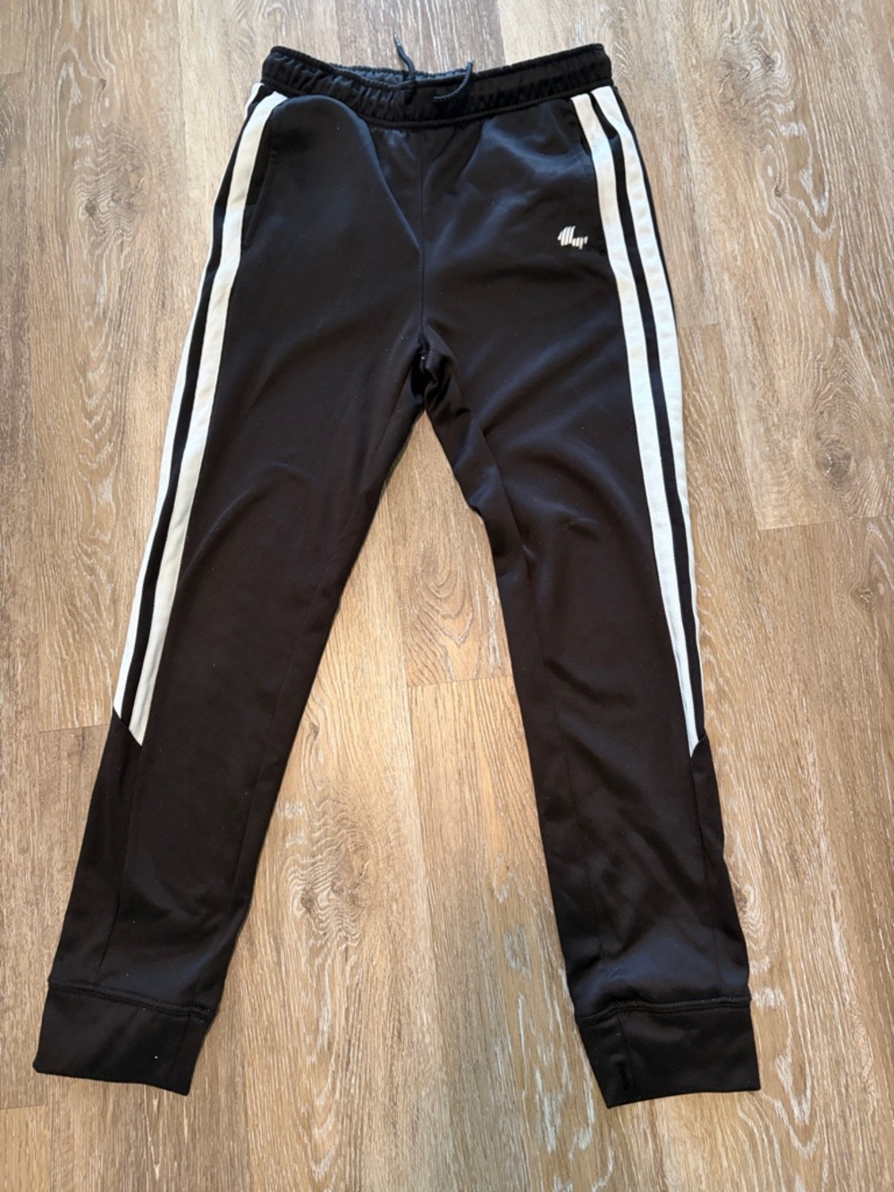 Sporto Black Jogger Pants with White Side Stripes